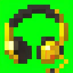 <lora:mc112itemV2:1> gold headphones