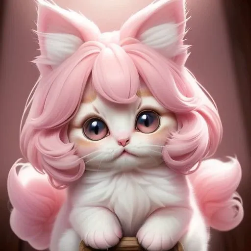 a cute kitten, animal, fluffy, (adorable), natural lighting, (pink:1.1), expressive face, <lora:3DMM_V7:0.6>