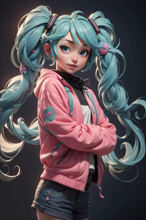 masterpiece, best quality, 1girl, solo, hatsune miku, <lora:3DMM_V10:0.8> 3dmm, chewing gum,