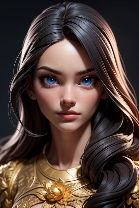 3dmm mj3d style,(masterpiece, top quality, best quality, Long hair, realistic, 1girl, best quality, intricate details, looking at viewer, ultra realistic 8k cg, picture perfect face, flawless, clean, masterpiece, professional artwork, famous artwork, film lighting, film Bloom, perfect face, beautiful face, beautiful eyes,