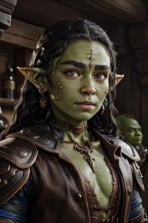 RAW photo, {goblin} thief, leather armor, (high detailed skin:1.2), 1boy, ((masterpiece)), (best quality), perfect anatomy, highres, detailed, (8k), photorealistic, best quality, ultra highres, ((detailed face)), IPhoneX, <lora:dnd_goblin:1>