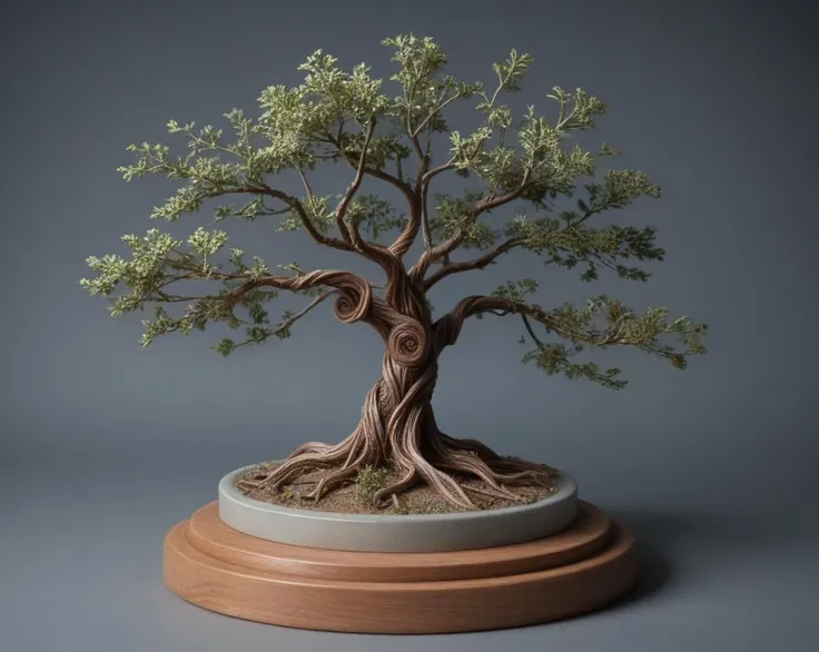 score_9, score_8_up, score_7_up, hyperdetailed wire sculpture of a juniper bonsai tree, planted in a marble planter, intricate details, best quality, high resolution, realistic, dynamic angle, <lora:ral-copperwire:0.85>, ral-copperwire, <lora:wirex:0.7> wirex, wix1