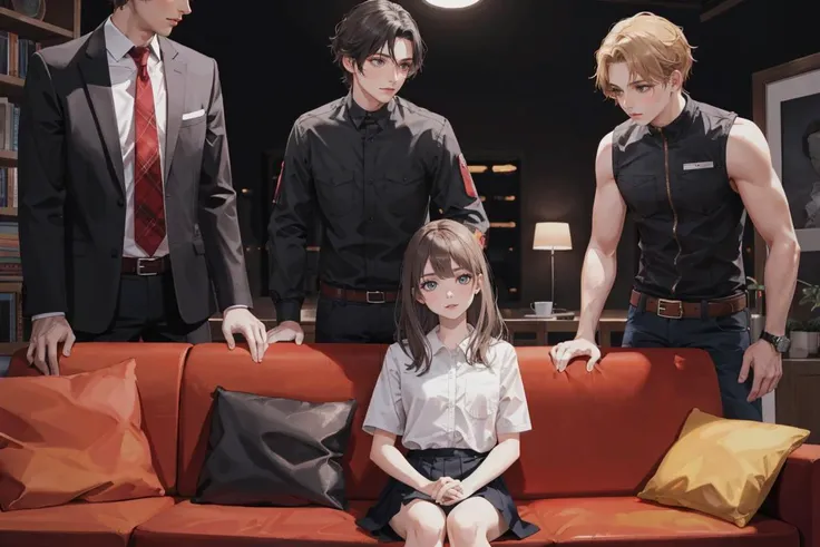 <lora:piperperrimeme_v2.0:1>,1girl,multiple boys,sitting,couch,