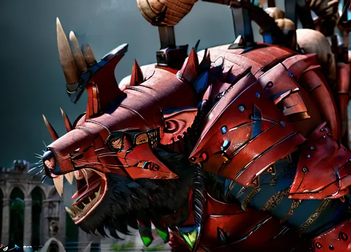 queek, aggressive look, detailed facial features, castle ruins in the background, raining ,wearing armor, toned, full-length photo, helm, 70mm lens, symmetrical,posing, monster,(small red areolas:1.2), athletic, sharp, textured skin, perfect body, 1boy, realistic, detailed, slim, (perfect fingers:1.2), amused, photographed by a Nikon Z7 II Camera,(high detailed skin:1.2),8k uhd, <lora:QueekV2-000006:1>
