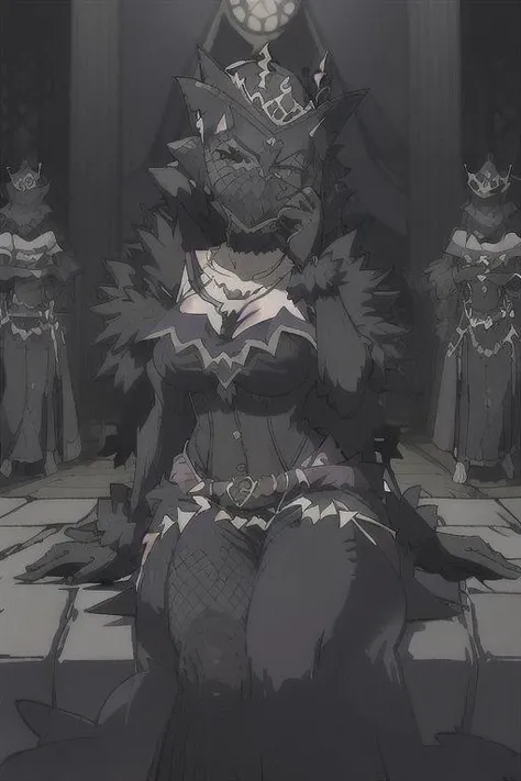 fullbody ,pose , Gremory,pose, dark A-line dress, a veil that covers most of her face, faux fur wrap shawl on her shoulder, black glove, hat with crown ,necklace ,choker , moonlight, masterpiece, best quality,<lora:2R 12E CosineRestart Animefullpruned Locon Lycoris:0.4> , sitting, seat, indoor, castle , (looking at viewer:1.5), enter of the picture, night, moon, moonlight