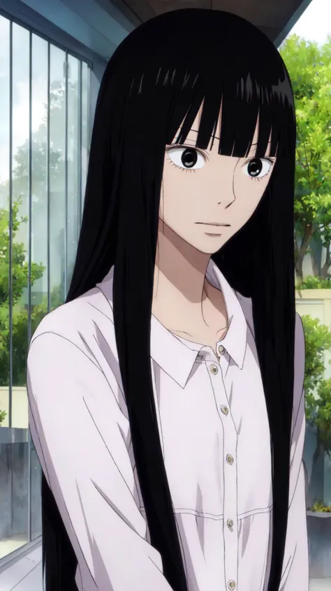 masterpiece, best quality,
 <lora:SawakoV1:0.8> sawako, black hair, long hair, blunt bangs, black eyes, hime cut,