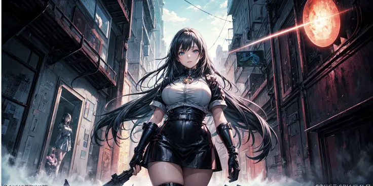 (from above:1.2),(from side:0.9), ((Face)), (Close-Up:0.4), 1female, teacher, wearing a hoodie, bootyshorts, Thicc, small breast, light colored hair, long hair, blue eyes, face to detail, detailed eyes, the background is a pizzaria, smiling, highest quality, (RAW photo:1.2)(Curve,Model,glamor:1.5),Beautiful breasts,(pointed chest:1.0),Farbe_aberration,beautiful detailed shadow,Beautiful eyes,Beautiful body,Beautiful skin,beautifull hands,(medium_breasts:1.5),Brown hair,watching at viewers,black suspenders,Bulging big,breasts,walls: Black miniskirt, garters, Gaze, Small face,bangss,holster,Beautuful Women,hands up,leg holster,Gaze,black boots panty shot, provocation,flank,flank sweat soio,arm,,narrow waist,(with sparkling eyes and a contagious smile),her thin pubic hair, looking at viewer, posed cleavage:1.2,pose muy sexy"