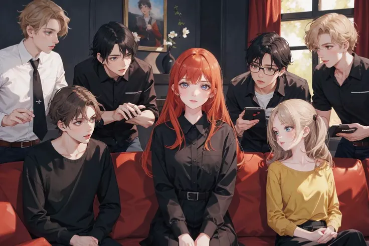 <lora:piperperrimeme_v2.0:1>,1girl,multiple boys,sitting,couch,