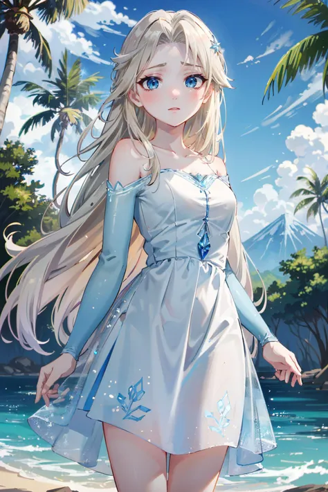 ((ultra detailed, masterpiece, absurdres))
<lora:DisneyElsa:0.8>
DisneyElsa, 1girl, long hair, blonde hair, looking at viewer, on a tropical island, sundress, palm trees