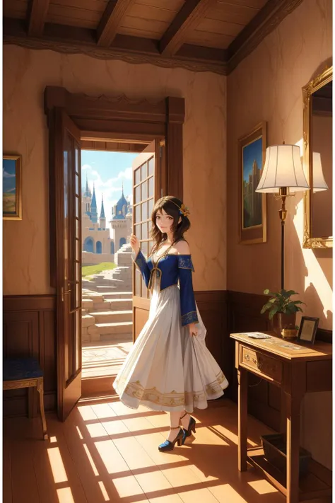 1girl, [ (stylized by Elisabeth Sonrel:0.8) | (Isaac Levitan:1.3) | (Carolyn Blish:1.2) | (Warwick Goble:1.1) ], vibrant Concept art, alluring, hip level shot of a ("I'm Home":1.3) , it is very Voxel Art and Exquisite, majestic, from inside of a Award-Winning The Dragonpit of King's Landing, crowded roots and grass, Bathed in shadows, soft focus, Sketch, Fantasy, intricate details, Ascii Art, studio lighting, 35mm, complementary colors, otherworldly, Decals, wallpaper, professional, elaborate, commercial, 1920's