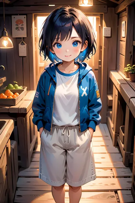 <lora:cutifiedanimecharacterdesign_variant_type_A_SDXL_v10:0.7>
one girl standing alone in a wooden village,  eyes are blue,  hair is short, wearing a white t-shirt and wide box pants, jacket
full body, looking at viewer, smile,
The soft lighting and detailed surroundings create an immersive environment where imagination runs wild,
hyper-detailed, high quality visuals, dim Lighting, ultra-realistic, sharply focused, octane render, 8k UHD