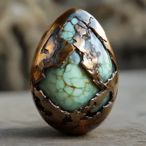 hardboiled bronze flame patina egg