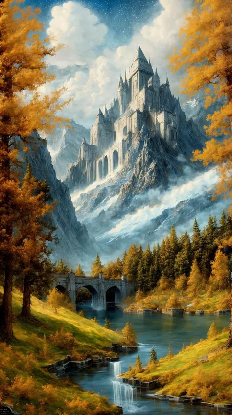 ((art by Will Murai )) minas tirith landscabe, background ,8k, ultrasharp, ultradetailed, perfect quality, masterpiece, intricated details, ultra clear, <lora:add_detail:0.7>, <hypernet:sxzBloom_sxzBloom:0.3>, vivid colors wallpaper