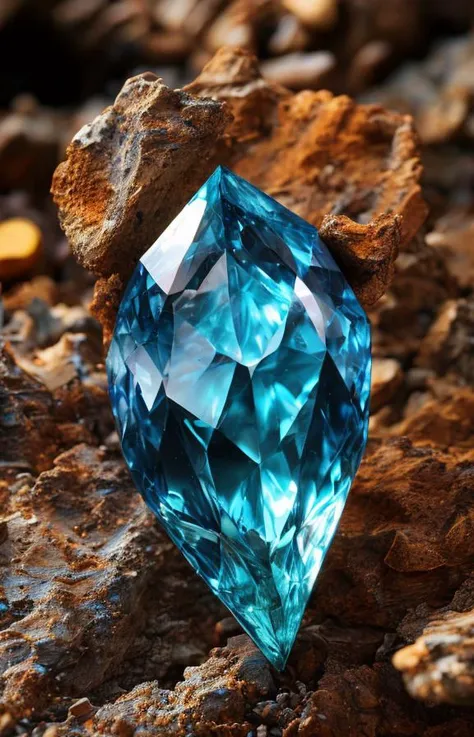 Zircon: A gemstone with high brilliance and dispersion, available in various colors, including blue, yellow, and brown.   masterpiece, 8k, perfect quality , realistic,ultraclear  detailed , detailed background   <lora:add_detail:0.7>