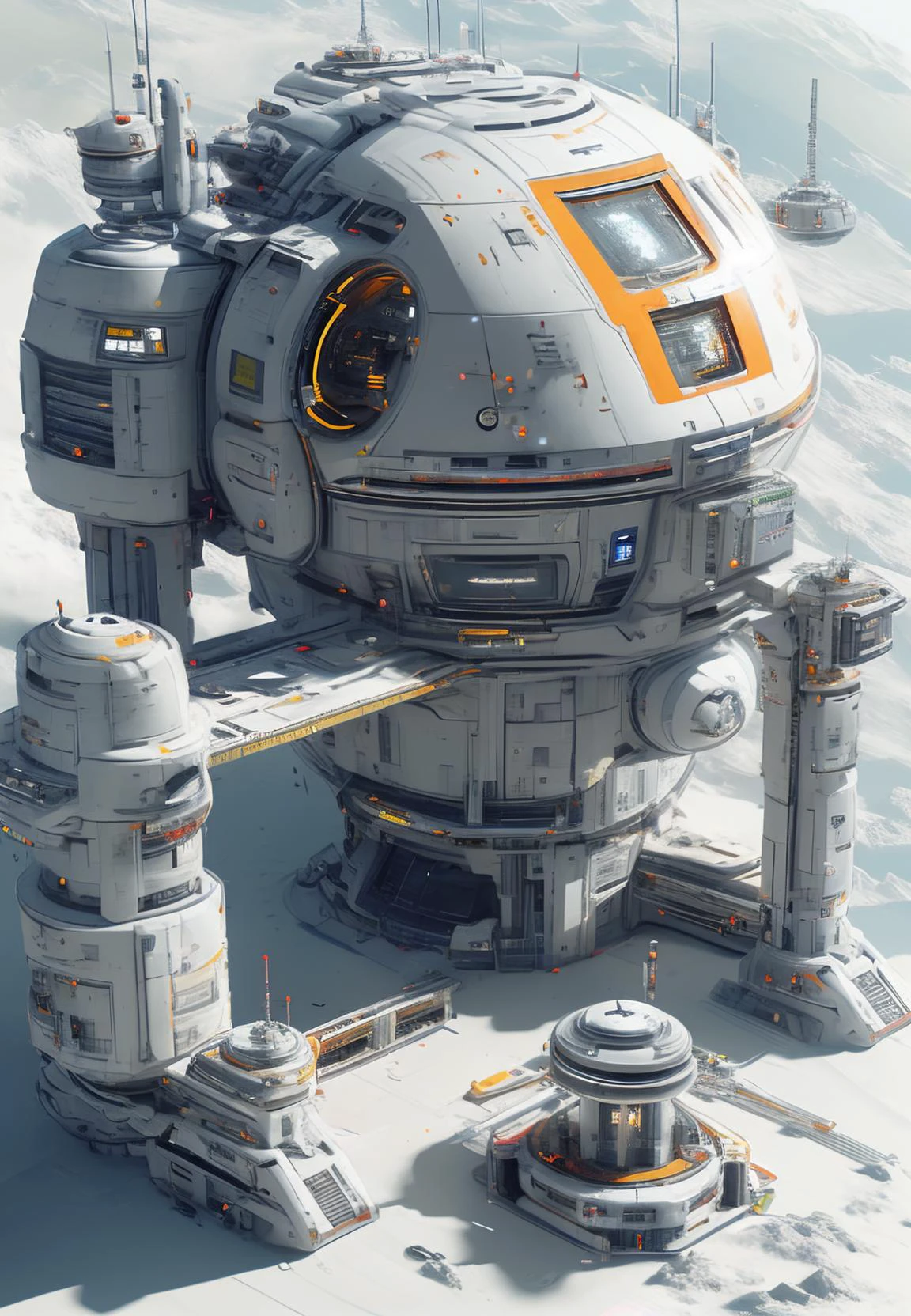 isometric star citizen orbital station