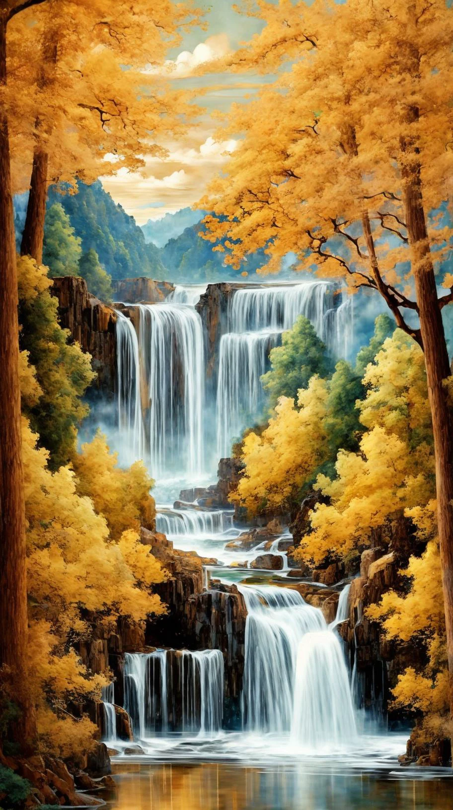 ((art by Yoshitaka Amano )) el dorado landscabe, background ,8k, ultrasharp, ultradetailed, perfect quality, masterpiece, intricated details, ultra clear, <lora:add_detail:0.7>, <hypernet:sxzBloom_sxzBloom:0.3>, vivid colors wallpaper