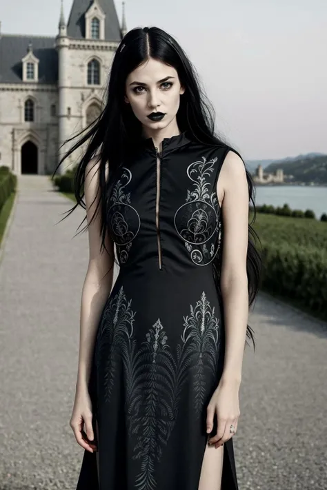 color picture, tattoo woman elf wizard, wearing a (((long dress leather armor))) in a ((forest))