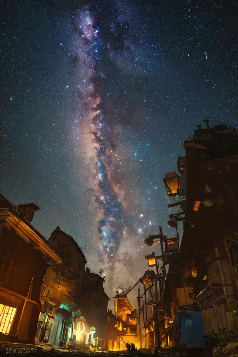 score_9, score_8_up, score_7_up, zPDXL2, <lora:MilkyWay:0.9>, (((night))), night sky, ((stars)), milky way,
city from far away, skyscrapers