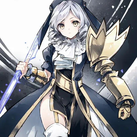 dlanor, 1girl, gauntlet, energy blade <lora:dlanor-000002:0.7>