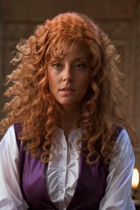 with red hair wearing a Advent Purple business suit, restaurant
, 1girl, looking_at_viewer, photorealistic, realistic, solo, masterpiece, best quality, detailed face, solo, 1girl, g1873t, <lora:Susan_Sarandon:1> masterpiece, best quality, detailed face, solo, a woman, mature s1873s, red hair, long_hair, looking_at_viewer