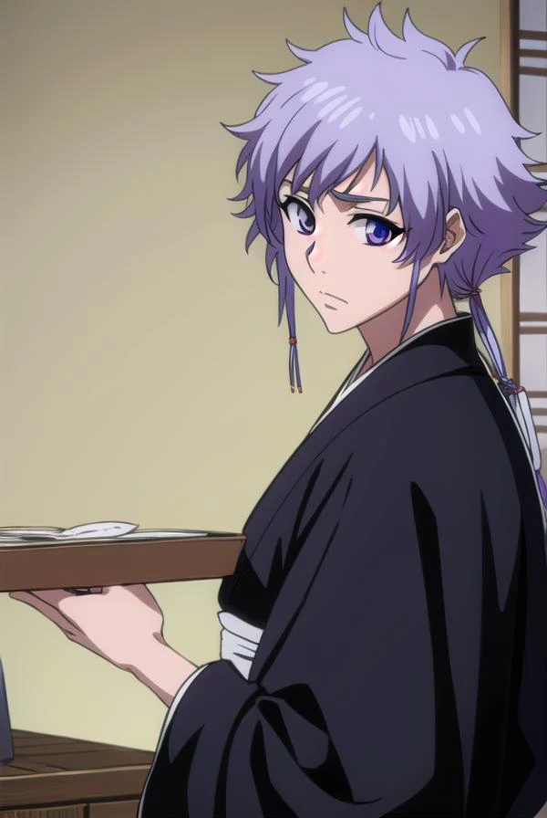 isanekotetsu, <lyco:isanekotetsuv2-lyco-nochekaiser:1>,
isane kotetsu, short hair, braid, purple hair, (purple eyes:1.1), hair braid,
BREAK long sleeves, japanese clothes, kimono, haori, black kimono, hakama, black hakama,
BREAK indoors,
BREAK looking at viewer,
BREAK <lyco:GoodHands-beta2:1>, (masterpiece:1.2), best quality, high resolution, unity 8k wallpaper, (illustration:0.8), (beautiful detailed eyes:1.6), extremely detailed face, perfect lighting, extremely detailed CG, (perfect hands, perfect anatomy),
