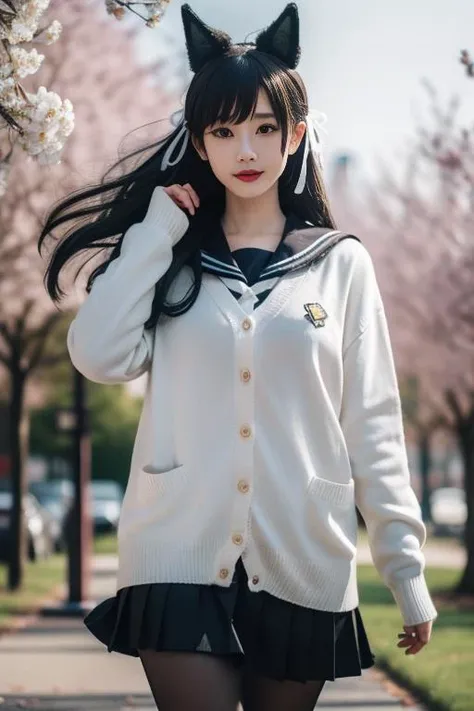 Photo quality,Masterpiece,Realistic,(Cute 16 year old Japanese sister:1.9),(Detailed young face:1.9),(Very embarrassed look:1.9),(Thin legs:1.9),(Sit on a bench and relax:1.9),(Cute high school girl outfits:1.9),((Droopy eyes:1.9)),((Body type of a 16 year old girl,Small Tits:1.9)),(Messy wavy hair:1.9),((Skinny Legs)),Very pale skin,Show your forehead,Detailed body,Detailed hands,No makeup