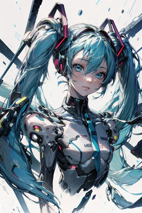 masterpiece, best quality, hatsune miku, upper body