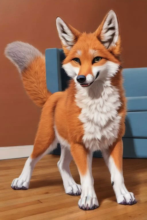 wolf and fox, feral, camera away, male/female,cookie , fuck, inside female fox , belly up, hardcore, dog penis ,penis inside, cum, full body, perfect fur, realistic
