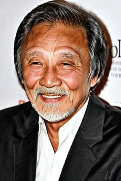 best quality, masterpiece, Asian men,mole, solo, lips, grey_background, mole_under_eye, realistic, upper_body, looking_at_viewer, black_hair, brown_eyes, sweater, forehead, nose, turtleneck, old man, 70 yeas old, <lora:shitian_20230626044027:0.8>