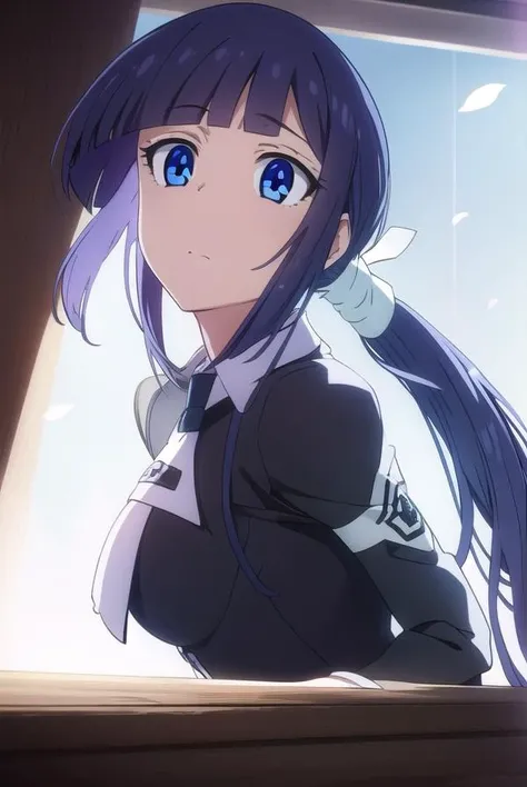 kanadetakatsuki, <lyco:kanadetakatsukiLYCORIStest:1>,
kanade takatsuki, long hair, blue eyes, very long hair, blue hair, hair ribbon, ponytail, sidelocks, blunt bangs,
BREAK skirt, thighhighs, long sleeves, school uniform, black thighhighs, zettai ryouiki,
BREAK looking at viewer,
BREAK outdoors,
BREAK <lora:GoodHands-vanilla:1>, (masterpiece:1.2), best quality, high resolution, unity 8k wallpaper, (illustration:0.8), (beautiful detailed eyes:1.6), extremely detailed face, perfect lighting, extremely detailed CG, (perfect hands, perfect anatomy),