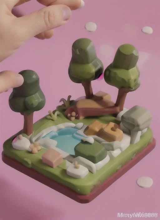 masterpiece, best quality, white background, mini sence,Mini miniarure landscape, CLAYMATION
80'S ANIME STYLE
Maroon and Olive,
<lora:mMiniScene_v10:0.8>