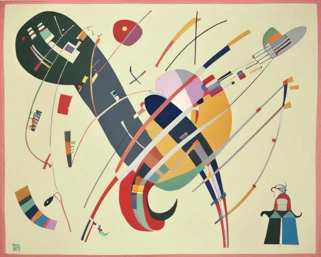 <lora:kandinsky_v1:0.7>, shoes, shorts, socks, striped, artist name, cloud, bag, from side, no humans, sparkle, black headwear, profile, traditional media, border, moon, cat, backpack, crescent, instrument, ball, floating, upside-down, guitar, no nose, cable, balloon, pencil, crescent moon, earphones, flat color, electric guitar, no mouth, fishing rod, needle, earbuds, surreal, abstract, wire, cube, cosmetics, color guide, red socks, Kandinsky