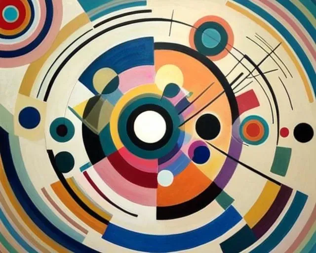 <lora:kandinsky_v1:0.7> , circle, surreal, abstract, abstract background, eye focus, acrylic paint (medium), Kandinsky