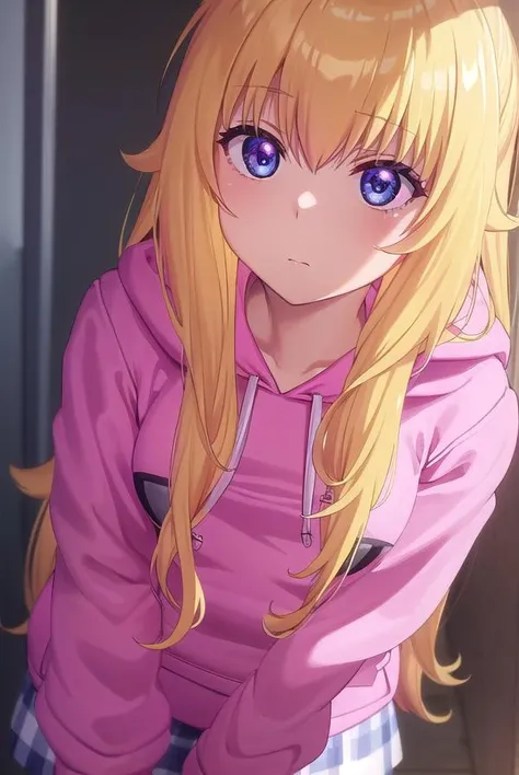 gabrieltenmawhite, <lora:gabriel tenma white s1-lora-nochekaiser:1>,
gabriel tenma white, long hair, blonde hair, (purple eyes:1.1), ahoge,
BREAK skirt, school uniform, jacket, shoes, socks, hood, plaid, hoodie, plaid skirt, black socks, (pink hoodie:1.5),
BREAK indoors, classroom,
BREAK looking at viewer, (cowboy shot:1.5),
BREAK <lyco:GoodHands-beta2:1>, (masterpiece:1.2), best quality, high resolution, unity 8k wallpaper, (illustration:0.8), (beautiful detailed eyes:1.6), extremely detailed face, perfect lighting, extremely detailed CG, (perfect hands, perfect anatomy),