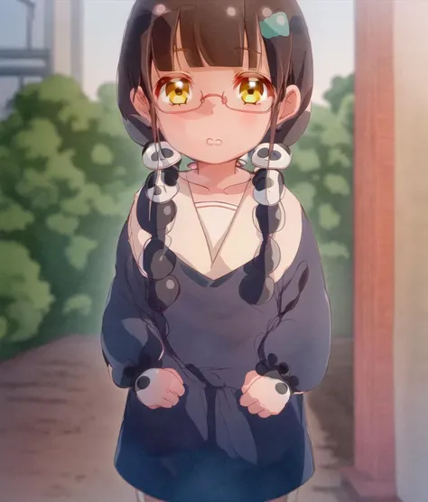 ((YanagibaPanda child; 1girl, solo;)) shirt, bangs, cowboy shot, beautiful eyes, close to viewer, outdoors, glasses,
((heavy rain,raining,pouring rain:1.5),( puddles, water ripples:1.2),(outdoor,in street:1.3),(cloudy),(in front of the shop:1.4):0.4)
<lyco:worlddaistar-step-40000:0.9> <lyco:GoodHands-beta2:1.0>