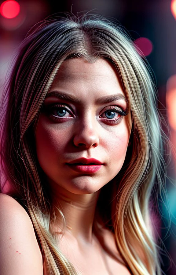 (extreme closeup:1.25) of (DEN_setaya_SG), with colorful paint on his face, a digital painting, behance contest winner, mesmerizing blue eyes, name is Harley Quinn, vibrant eyes, (with extremely detailed skin and round eyes with extremely detailed pupils and irises and parted lips), the album is called Harley Quinn, Straight Long Light Blonde Wavy Hair, perfect coloring, imagine fx, detailed art in color, aura jared and wires, ryan gosling, solid coloring <lora:PotatEnhancer_V1_6:0.55> <lora:difConsistency_detail:0.25> <lora:more_details:0.45> <lora:speedy1p5:1.15>