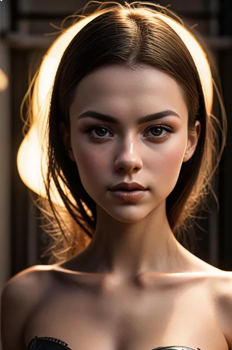 NSFW, NUDE, Full-body photo Sexy Arafed woman, night club, sexy girl with brown eyes, portrait of Sophie Mudd, brown hair and big eyes, selfie of a young woman, bedroom eyes, Violet Myers, without makeup, natural makeup, looking straight at the camera, face with Artgram, subtle makeup, superb full-body photo, in a nightclub, NUDE