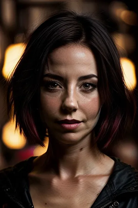 RAW photo of DEN_gothlet_steamgirl, a determined woman in journalism unravels a high-stakes conspiracy in a vibrant cyberpunk city, navigating through bustling streets and shadowy alleys, extreme long hair flowing in the air, detailed clothes, jade eyes, determined expression, pr0f3ss10n4l, m4cr0, 1mp3rf3ct <lora:difConsistency_detail:0.35> <lora:more_details:0.45> <lora:epiCRealismHelper:1> <lora:speedy1p5:1.15>
