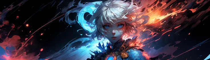 (Photo:1.3) of (Sketched:1.5) Saber 1girl, In hand huge flame great sword white blue dress Blue cape Blue bow gorgeous armor platinum blonde hair A shot with tension (sky glows red,Visual impact,giving the poster a dynamic and visually striking appearance:1.2), <lora:~Q?-Saber:0.8> <lora:more_details:0.4> <lora:3DMM_V11:0.5> 3DMM <lora:CyberpunkStyleV1:0.2> PunkAI,Highly Detailed,(CineColor:1.3), shiny, shiny hair, shiny skin, shiny clothes