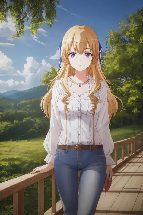 ((masterpiece, high quality, highres,))
outdoors, forest, sky,
mariae, white shirt, jeans, <lora:Maria_Euphoria:0.8>
