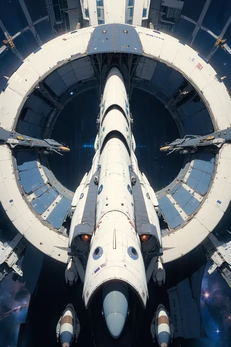(spaceship:1.6), space, <lora:Astraali_PencilHorror:0.8>