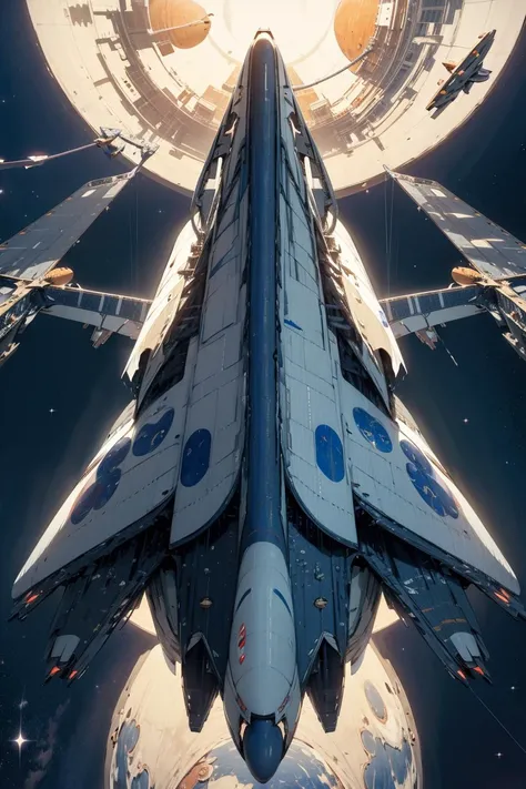 (spaceship:1.6), space, <lora:Astraali_PencilHorror:0.8>
