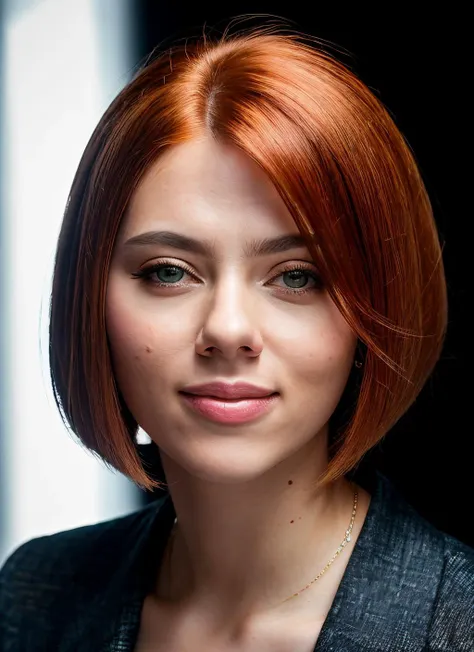 portrait of skswoman, happy, wearing custom-made , with auburn Lob (long bob) , background infernal palace epic (photo, studio lighting, hard light, sony a7, 50 mm, matte skin, pores, colors, hyperdetailed, hyperrealistic), <lyco:Scarlett Johansson:1.1>