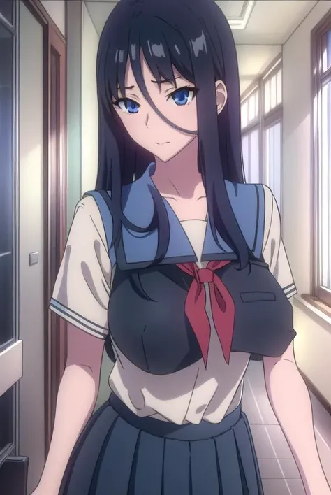 misasuzuhara, <lyco:misasuzuhara-LYCORIStest:1>,
misa suzuhara, long hair, black hair, very long hair, (large breast:1.2), hair between eyes
BREAK skirt, school uniform, pleated skirt, serafuku, socks,
BREAK looking at viewer,
BREAK indoors, classroom,
BREAK <lora:GoodHands-vanilla:1>, (masterpiece:1.2), best quality, high resolution, unity 8k wallpaper, (illustration:0.8), (beautiful detailed eyes:1.6), extremely detailed face, perfect lighting, extremely detailed CG, (perfect hands, perfect anatomy),