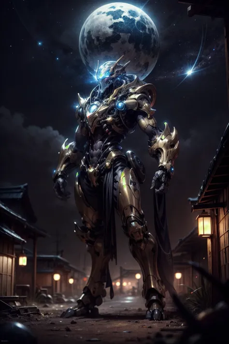 2d artwork, <lora:Protoss:0.7>, a mechanized alien with golden armour in a blue forcefield <lora:epi_noiseoffset2:0.8>
BREAK
outdoors, japanese ghost village, night sky, raytracing <lora:add_detail:1>
