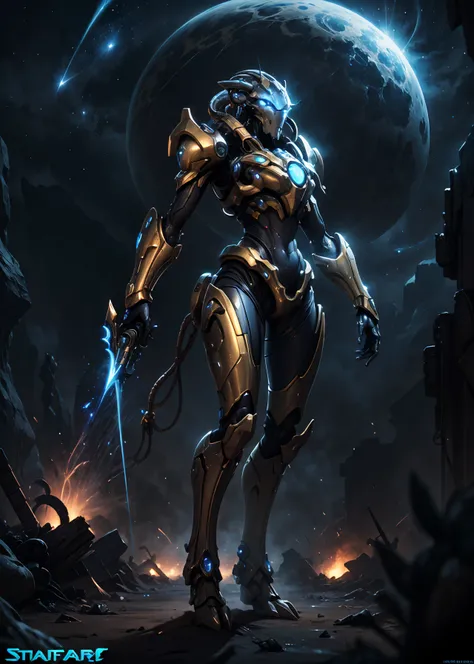 2d artwork, <lora:Protoss:0.7>, a mechanized alien with golden armour, energy blades, blue forcefield, starcraft 2 aesthetics, futuristic, breathtaking background <lora:epi_noiseoffset2:0.8>
BREAK
outdoors, japanese ghost village, night sky, raytracing <lora:add_detail:1>