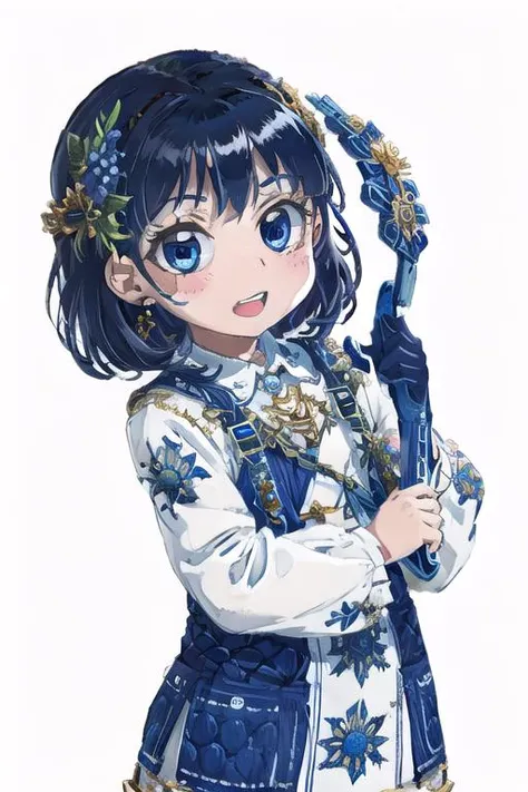 papercutcd, 1girl, cute face, white background, <lyco:bwporcelaincd-000006:0.9>