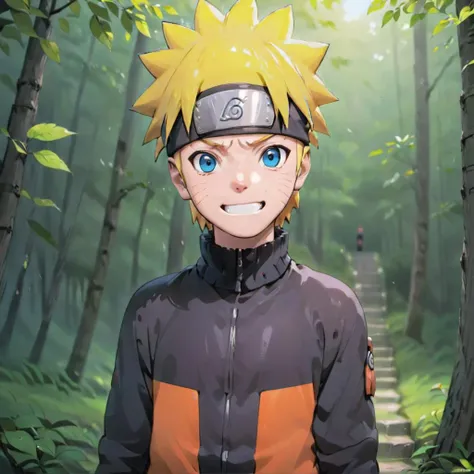 naruto, <lora:narutov2:0.8>, solo, smiling