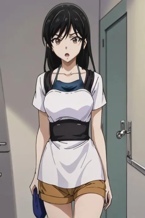 (masterpiece, highest quality: 1.2), alone, 1 girl, alone, ，，((Cotton panties with crotch))，blush，Sailor suit，your heather, smile, Mouth closed, View your viewers, Long black hair, head band, Earrings, Big Breasts, Medium Waist, Medium Hips, wide thighs, Embarrassing, Charm, smiling with her Mouth closed, Good move.., Excellent anatomy, ((Cotton panties with crotch))，classroom，，Sailor suit，skirt， (((skirtめくり, I can see your pants)))，