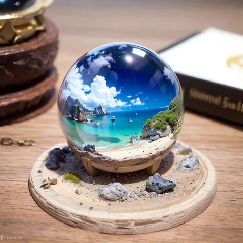 mini\(ttp\), (8k, RAW photo, best quality, masterpiece:1.2), island, miniature, landscape, Crystal ball,on rock,
 <lora:miniatureWorldStyle_v10:0.8>